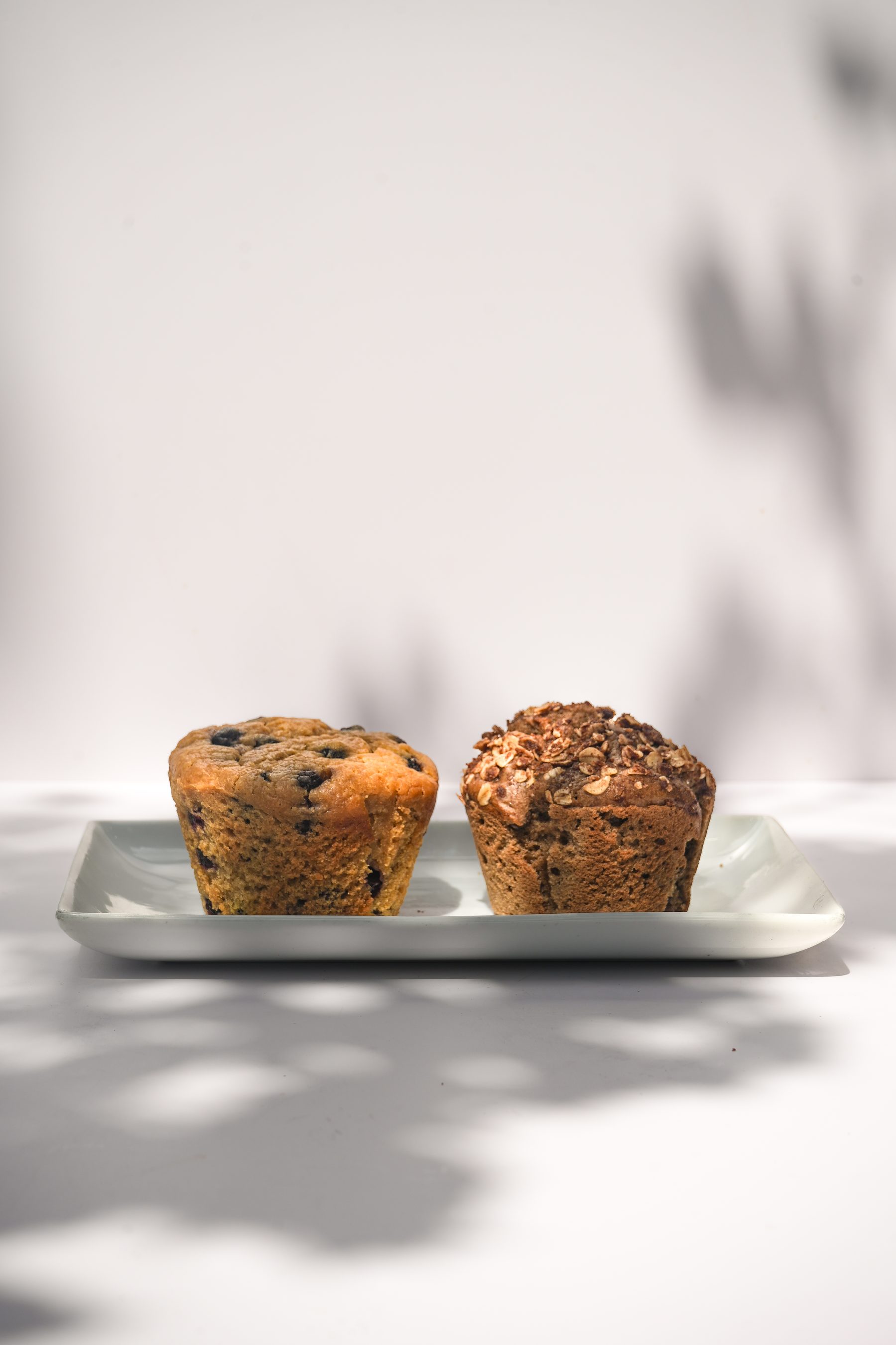 E+ROSE vegan gluten-free muffins — Blueberry Lemon and Banana Nut